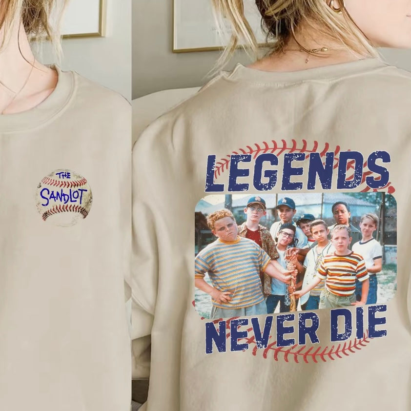 1990s Sandlot Legends Never Die Squad T-Shirt/Sweatshirt/Hoodie
