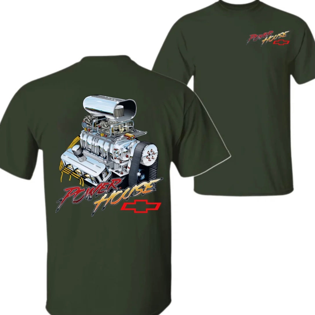 Power House Chevy Blown Big Block 2 Side T-Shirt/Sweatshirt/Hoodi