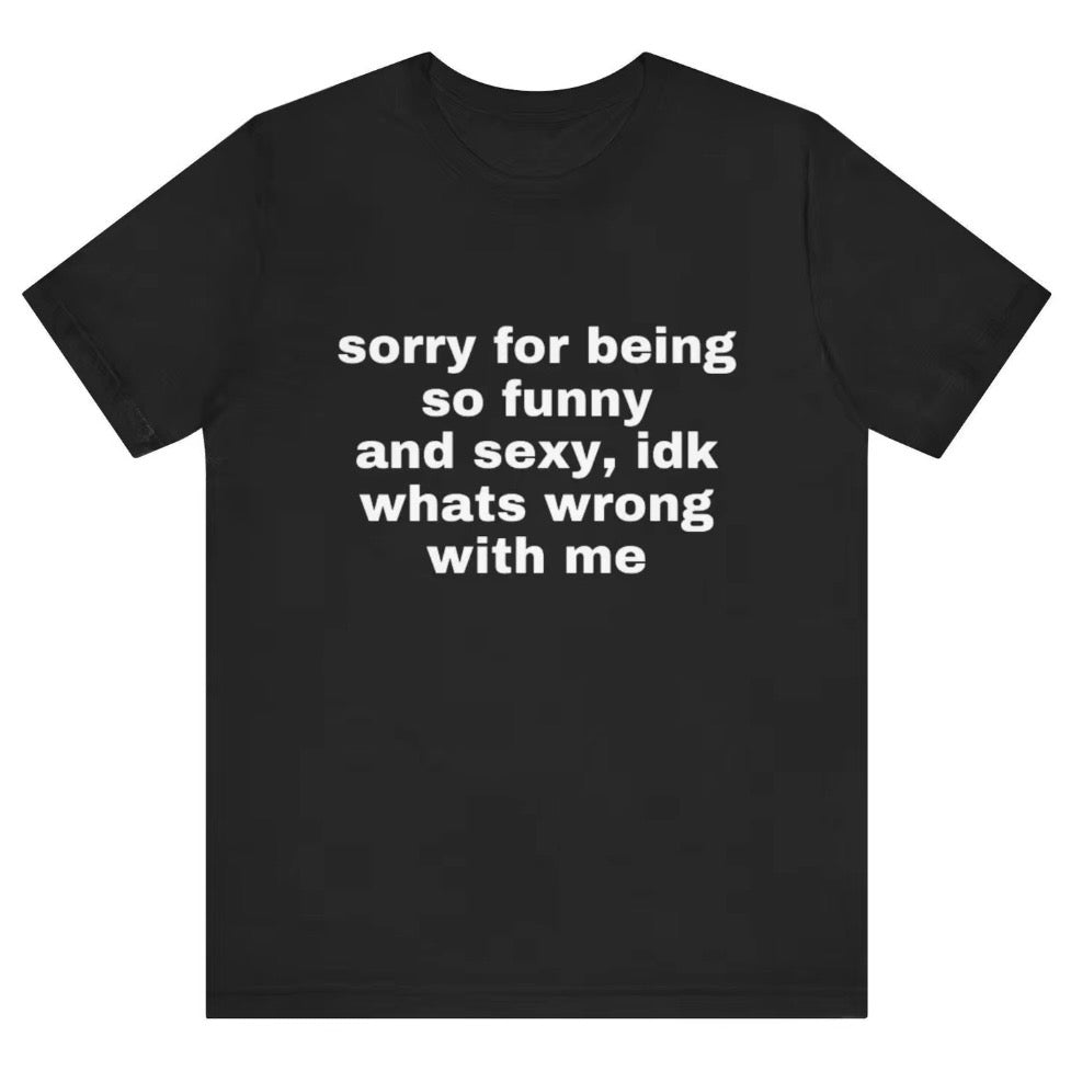 Sorry For Being So Funny And Sexy Idk What's Wrong With Me T-Shirt/Sweatshirt/Hoodie