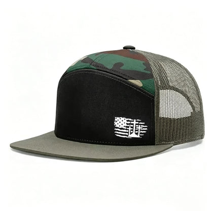American Flag Cross Silhouette Unisex All-Season Trucker Hat Baseball Cap