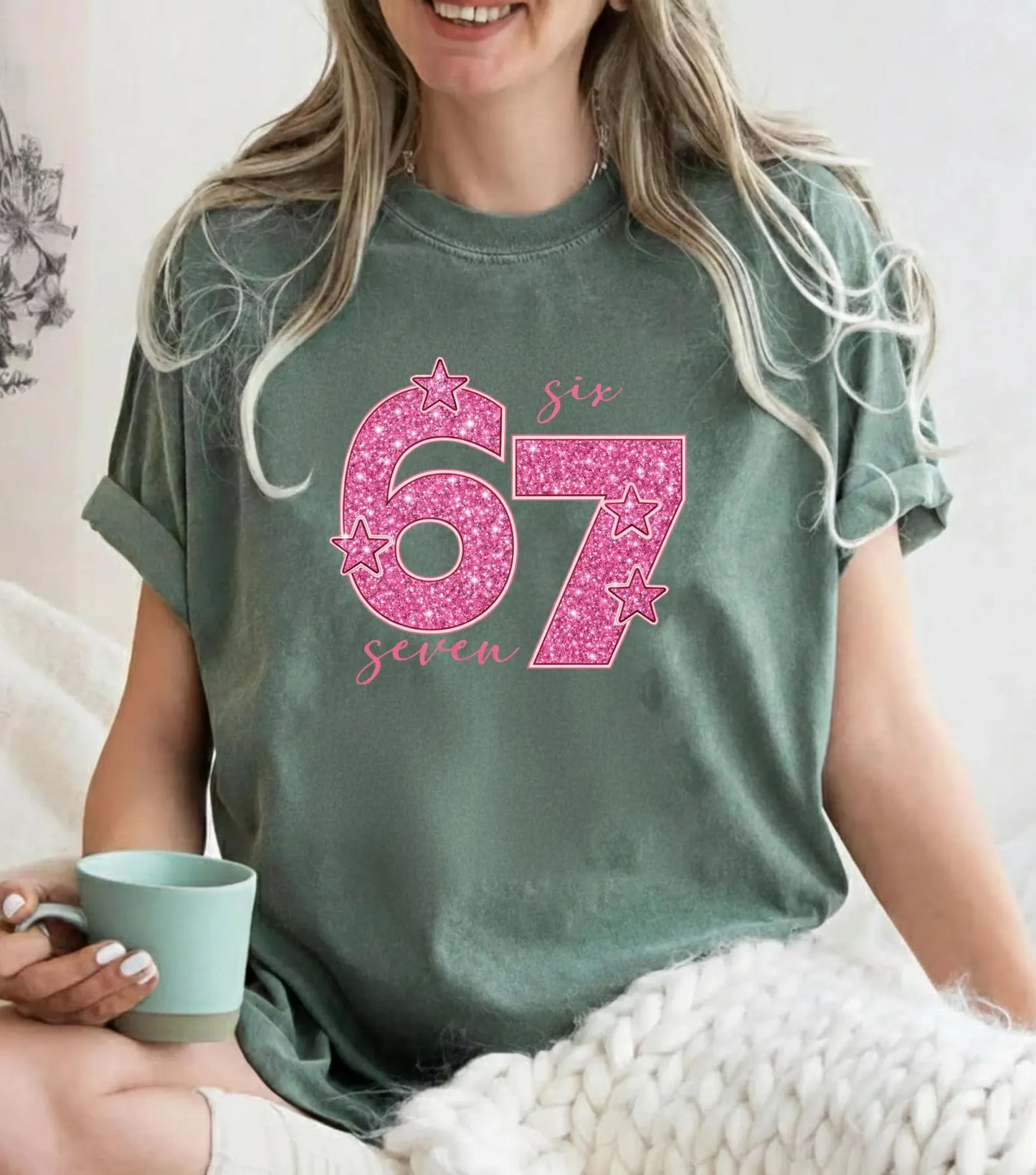 Pink 67 Meme Shirt (Six Seven Trend Tee)