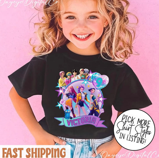 Custom Kpop Huntrix Birthday Shirt T-Shirt/Sweatshirt/Hoodie