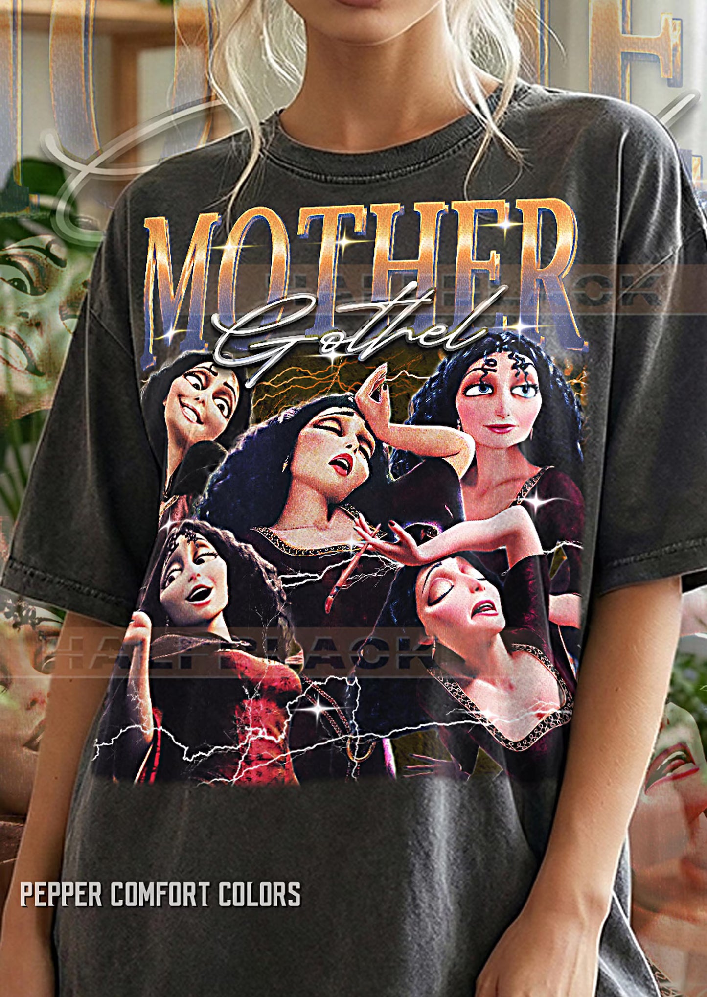 Mother Gothel Shirt, 90s Vintage Retro Bootleg Tower Villainess T-Shirt, Eternal Youth Graphic Tee, Magic Hair Thief Fan Shirt