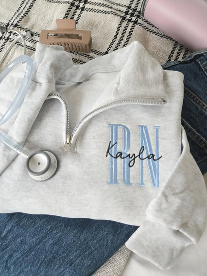 Nurse Custom Quarter Zip Sweatshirt/ T-Shirt/Sweatshirt/Hoodie