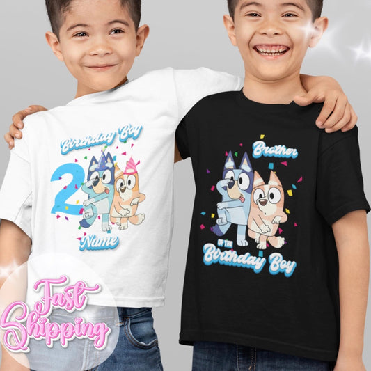 Blue Dog Family Custom Birthday T-Shirt/Sweatshirt/Hoodie