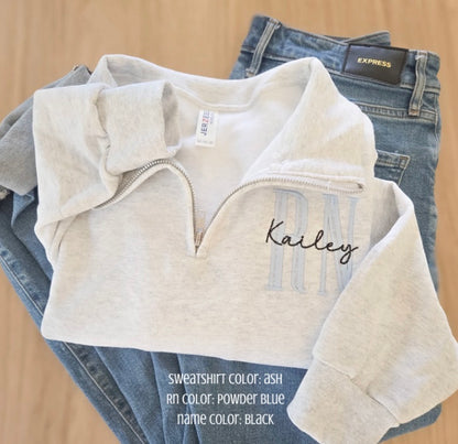 Nurse Custom Quarter Zip Sweatshirt/ T-Shirt/Sweatshirt/Hoodie