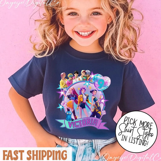 Custom Kpop Huntrix Birthday Shirt T-Shirt/Sweatshirt/Hoodie