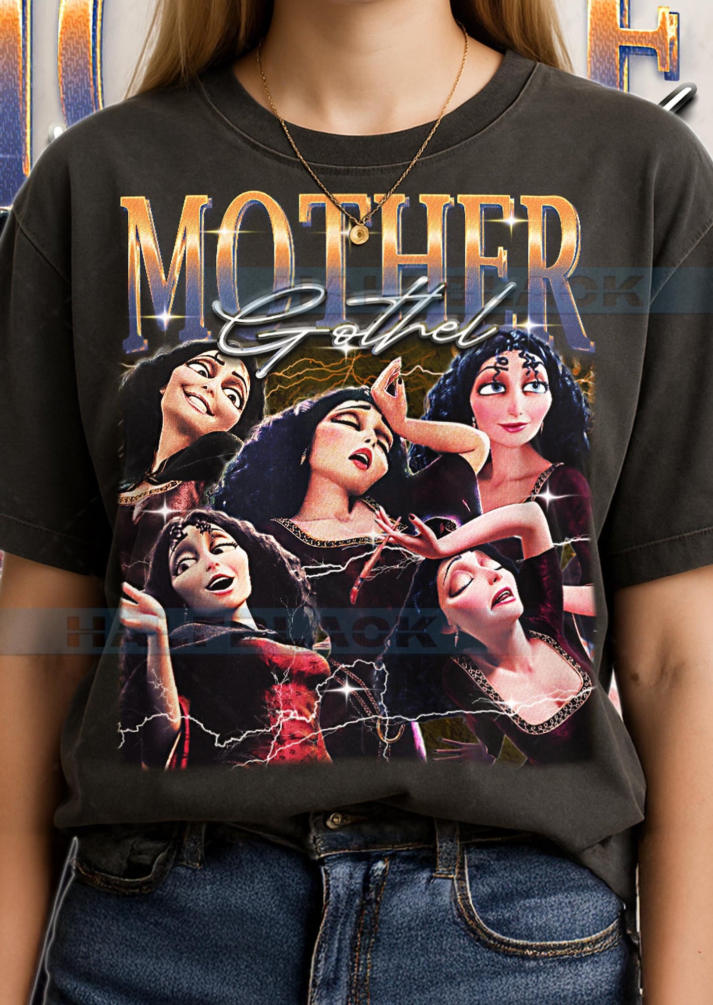 Mother Gothel Shirt, 90s Vintage Retro Bootleg Tower Villainess T-Shirt, Eternal Youth Graphic Tee, Magic Hair Thief Fan Shirt