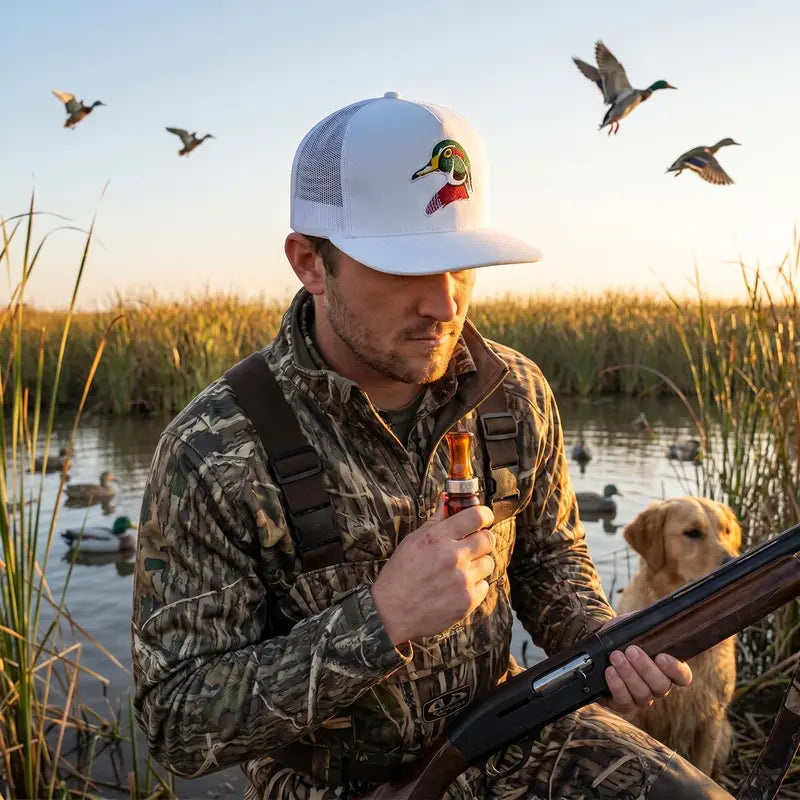 Wood Duck Embroidered Unisex All-Season Trucker Hat Baseball Cap