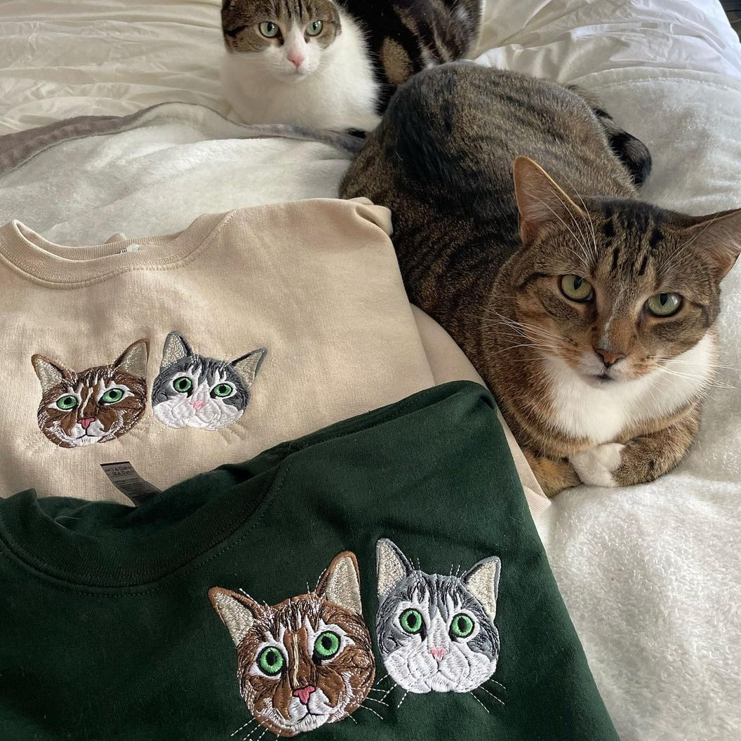 Custom Dog Embroidered Sweatshirt/Hoodie - Gift for Dog Pet Lover