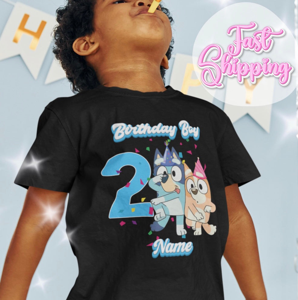 Blue Dog Family Custom Birthday T-Shirt/Sweatshirt/Hoodie