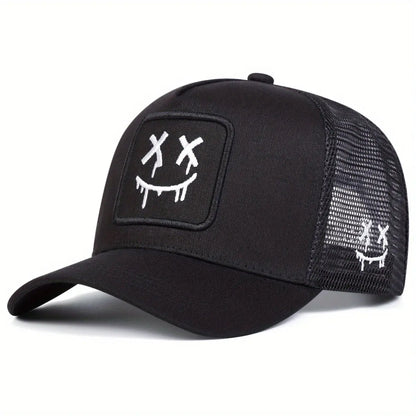 Cartoon Ghost Face Embroidered Unisex All-Season Hat Baseball Cap