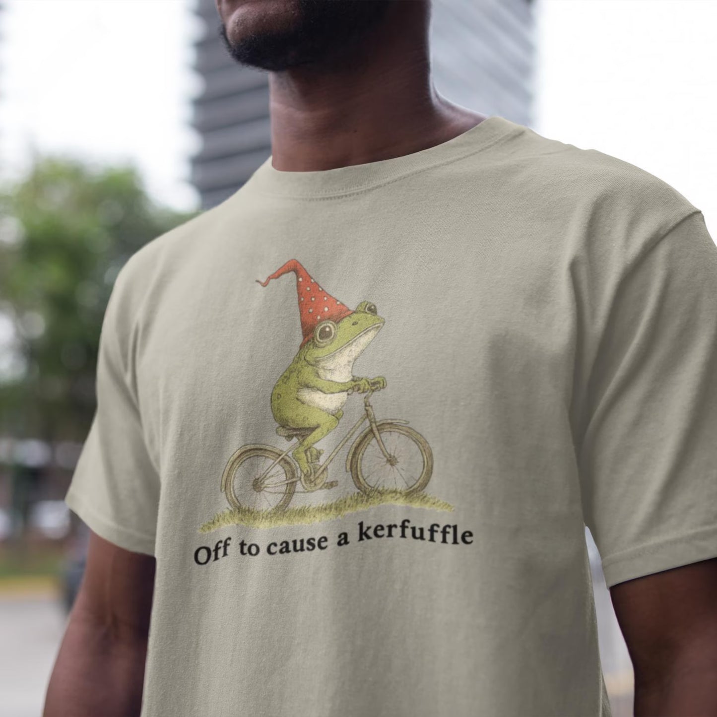 Funny Frog "Off to Cause a Kerfuffle" Shirt T-Shirt/Sweatshirt/Hoodie