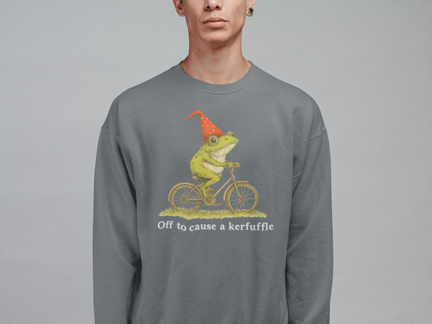 Funny Frog "Off to Cause a Kerfuffle" Shirt T-Shirt/Sweatshirt/Hoodie