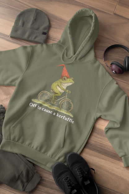 Funny Frog "Off to Cause a Kerfuffle" Shirt T-Shirt/Sweatshirt/Hoodie