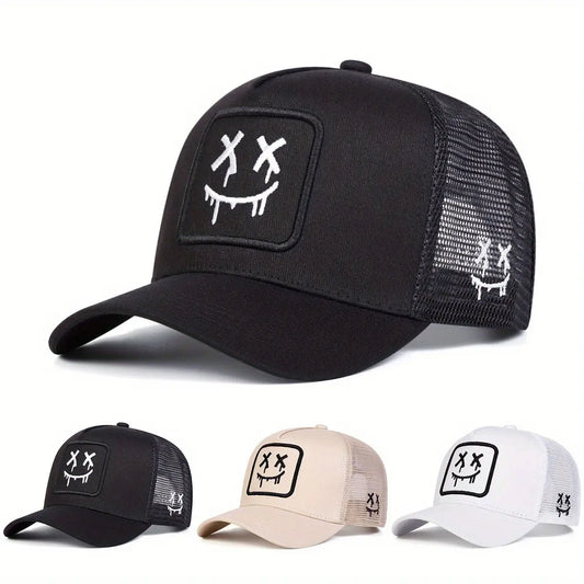 Cartoon Ghost Face Embroidered Unisex All-Season Hat Baseball Cap