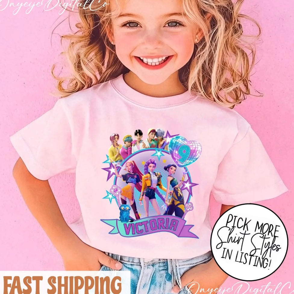 Custom Kpop Huntrix Birthday Shirt T-Shirt/Sweatshirt/Hoodie