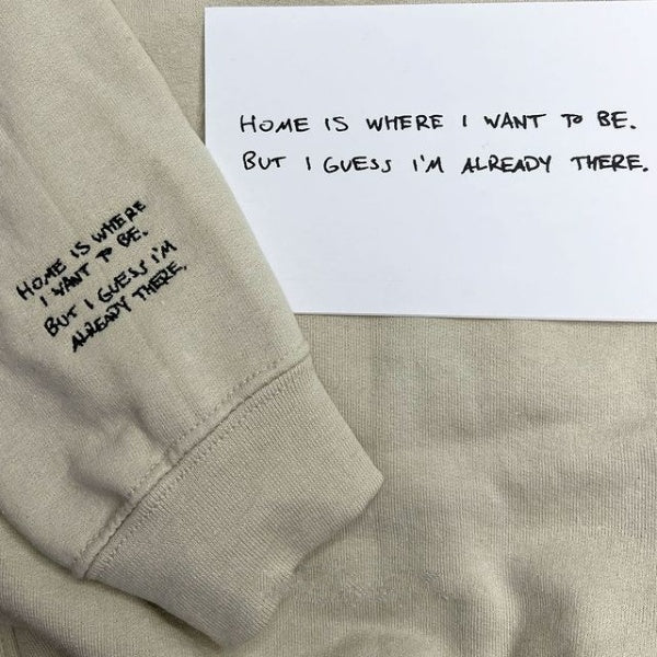Embroidered Handwriting Sweatshirt/Hoodie