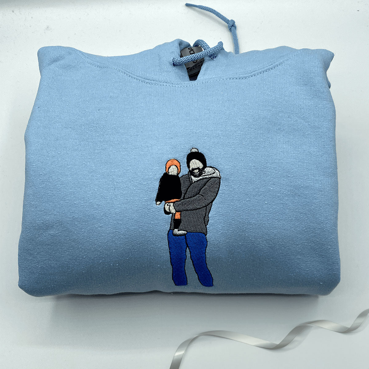 Personalized Photo Unique Gift for Dad Embroidered Crewneck Sweatshirt/Hoodie