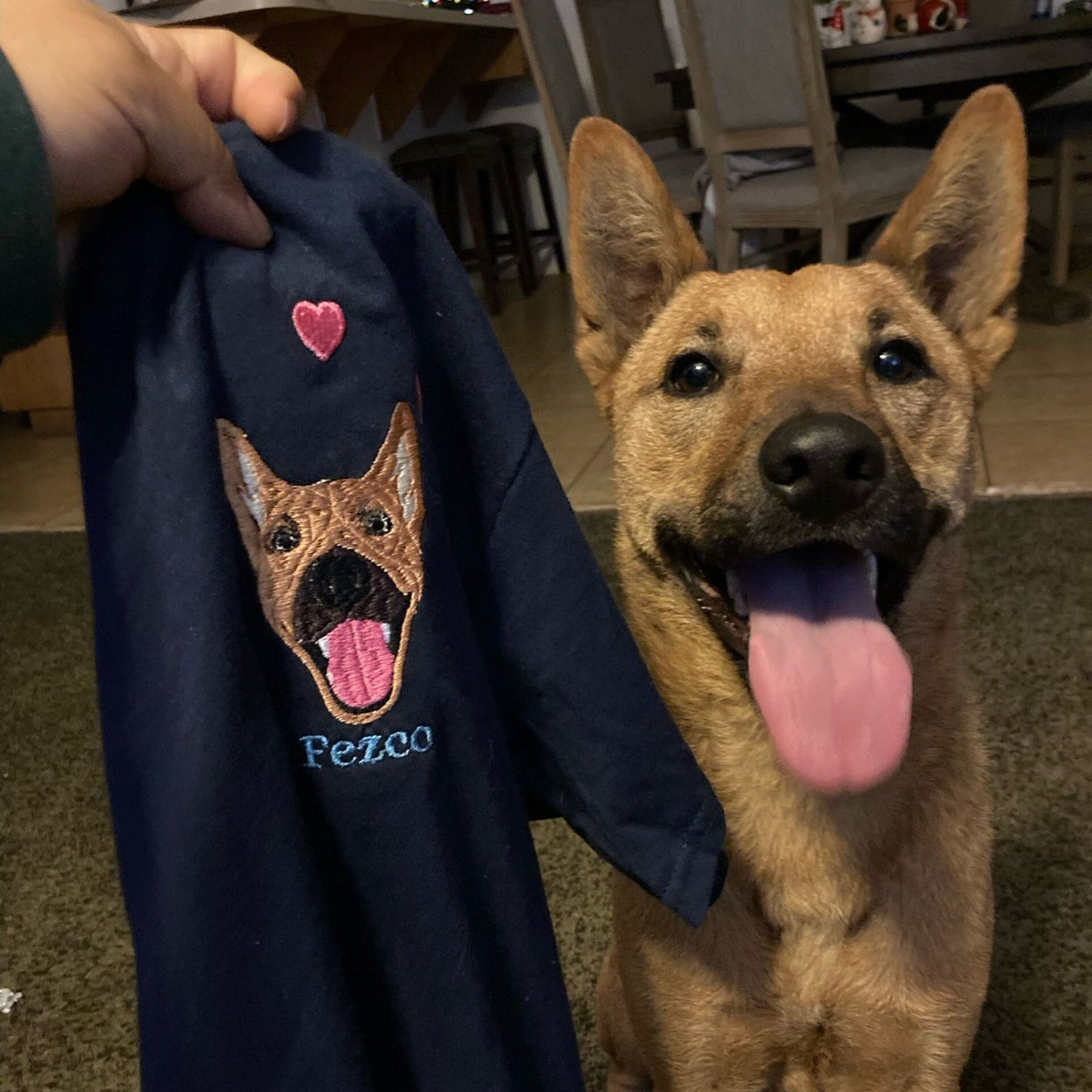 Custom Dog Embroidered Sweatshirt/Hoodie - Gift for Dog Pet Lover