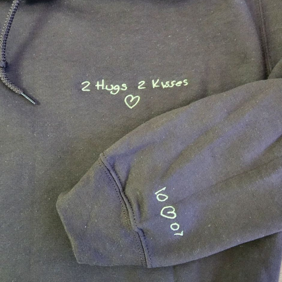 Embroidered Handwriting Sweatshirt/Hoodie