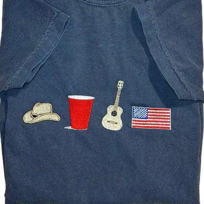 America Embroidered Custom T-Shirt/Sweatshirt/Hoodie