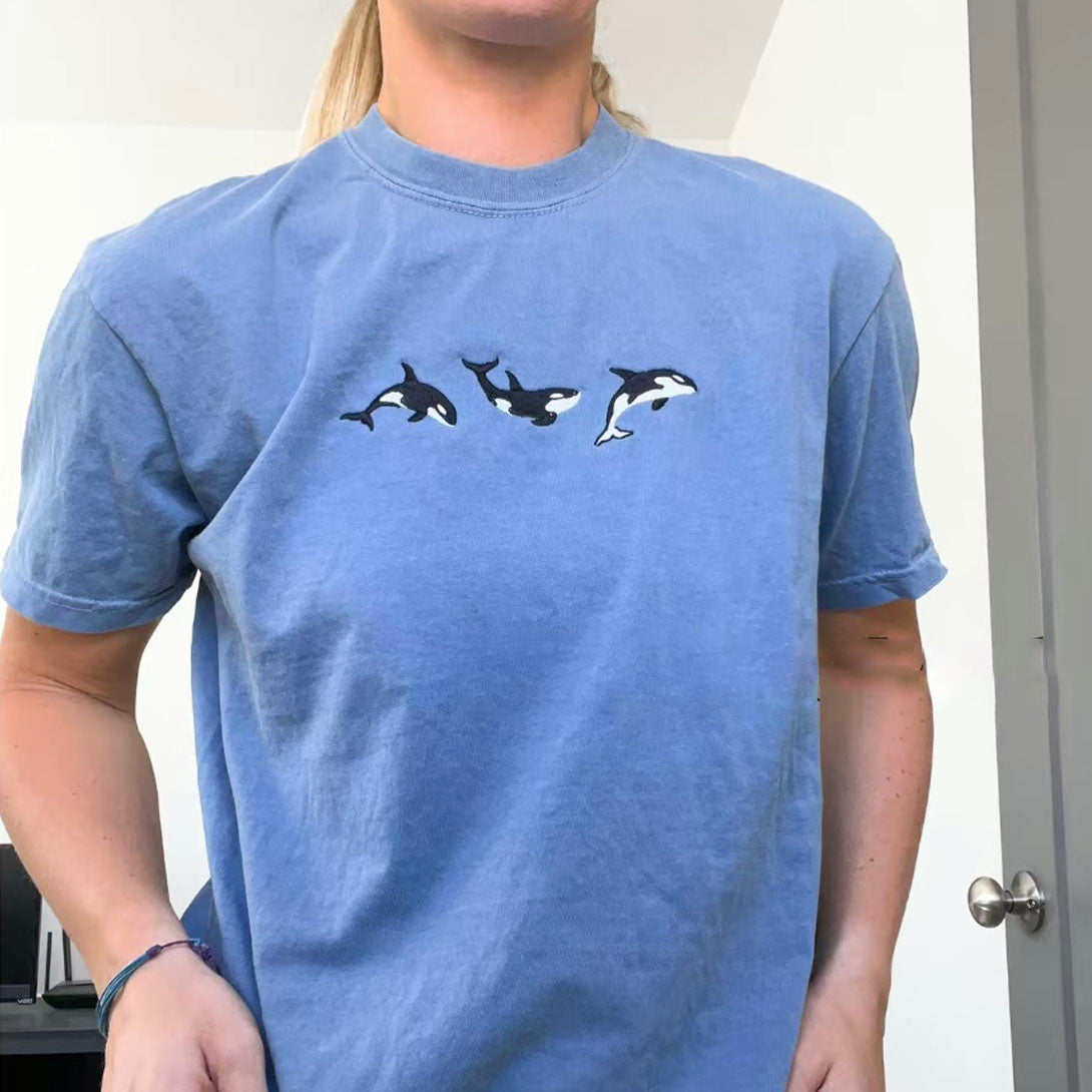 Orca Embroidered T-Shirt/Sweatshirt/Hoodie