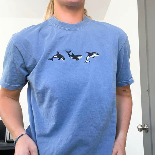 Orca Embroidered T-Shirt/Sweatshirt/Hoodie