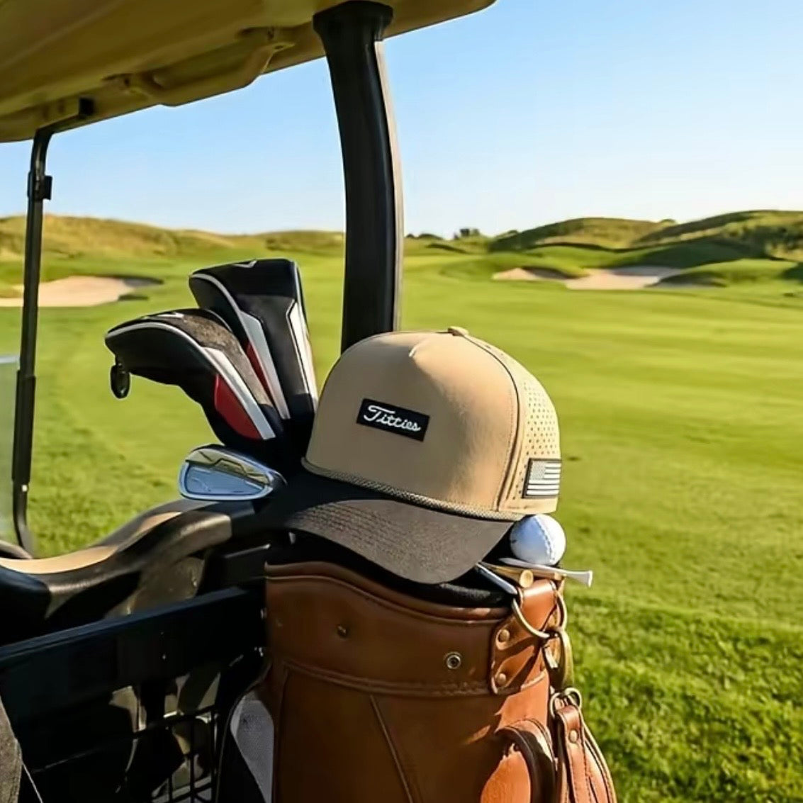 Curves & Clubs Tan Titties Golf Hat