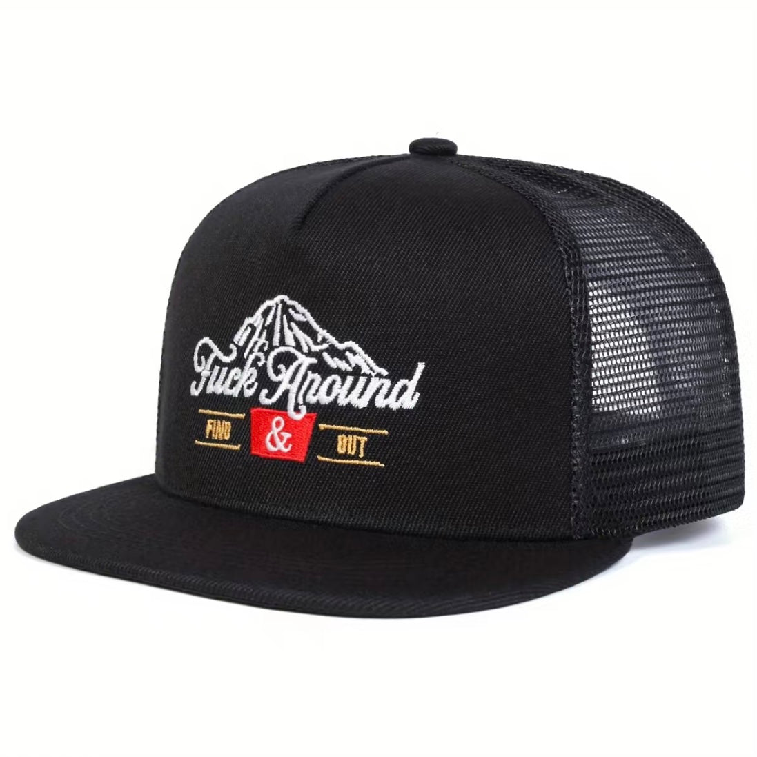 Mountain Embroidered Hip Hop Unisex All-Season Trucker Hat Baseball Cap