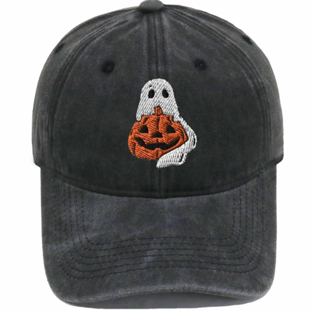 Vintage Pumpkin Embroidered Unisex All-Season Trucker Hat Baseball Cap