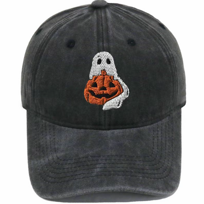 Vintage Pumpkin Embroidered Unisex All-Season Trucker Hat Baseball Cap