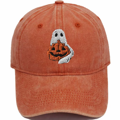 Vintage Pumpkin Embroidered Unisex All-Season Trucker Hat Baseball Cap