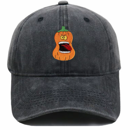 Vintage Pumpkin Embroidered Unisex All-Season Trucker Hat Baseball Cap