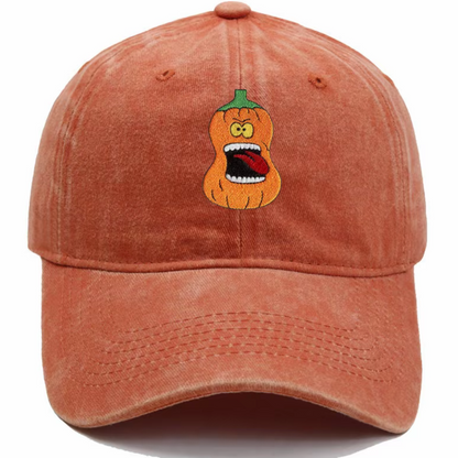Vintage Pumpkin Embroidered Unisex All-Season Trucker Hat Baseball Cap