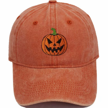 Vintage Pumpkin Embroidered Unisex All-Season Trucker Hat Baseball Cap