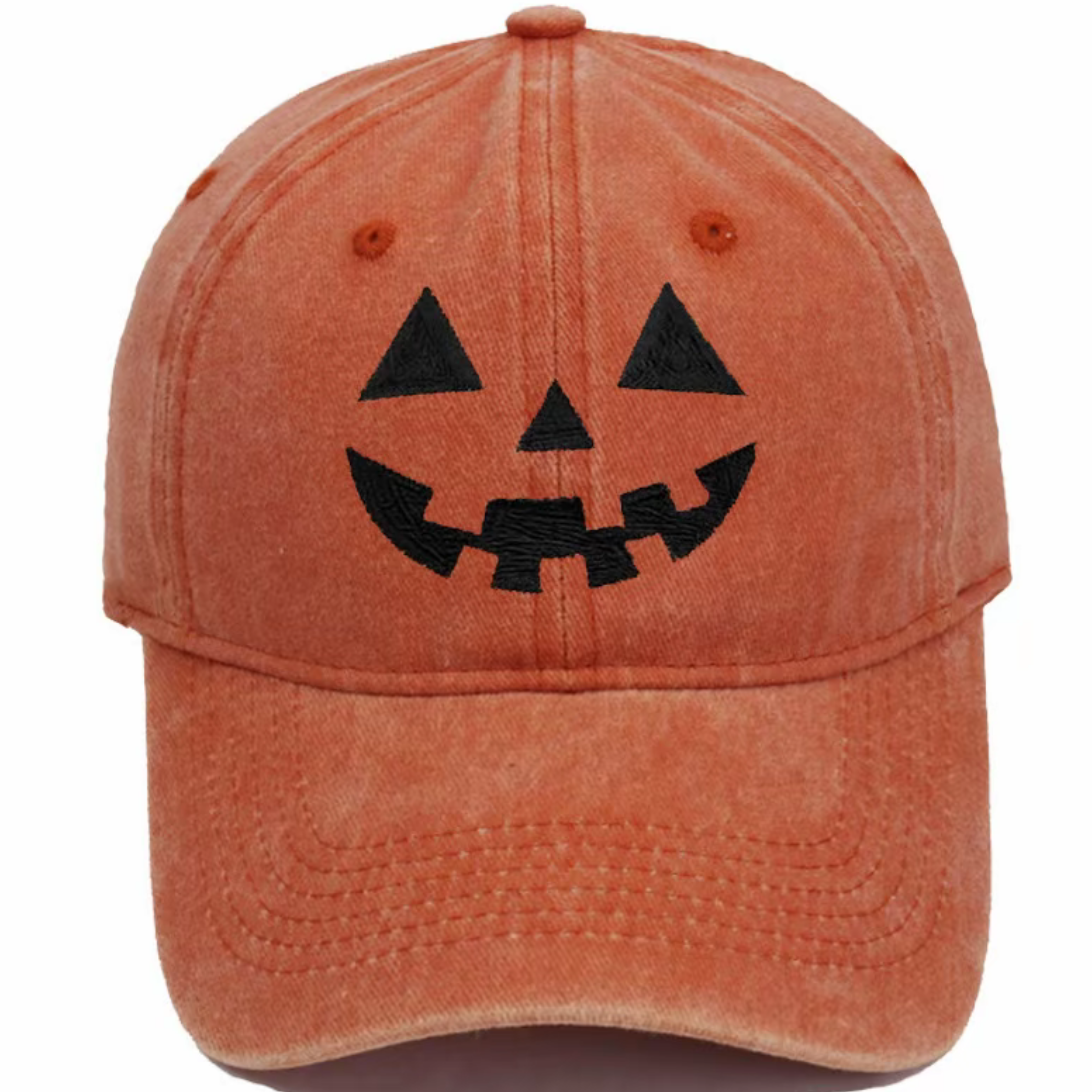 Vintage Pumpkin Embroidered Unisex All-Season Trucker Hat Baseball Cap