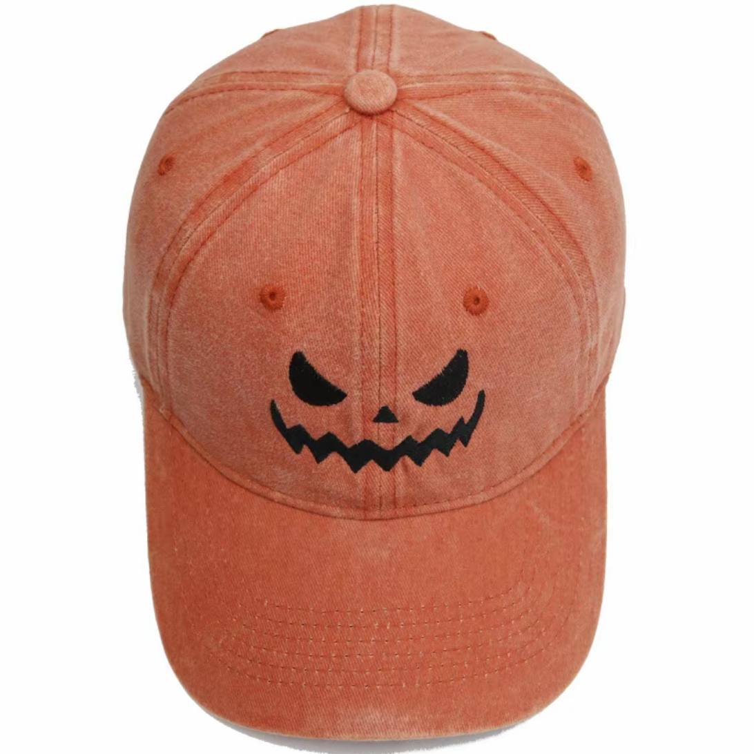 Vintage Pumpkin Embroidered Unisex All-Season Trucker Hat Baseball Cap