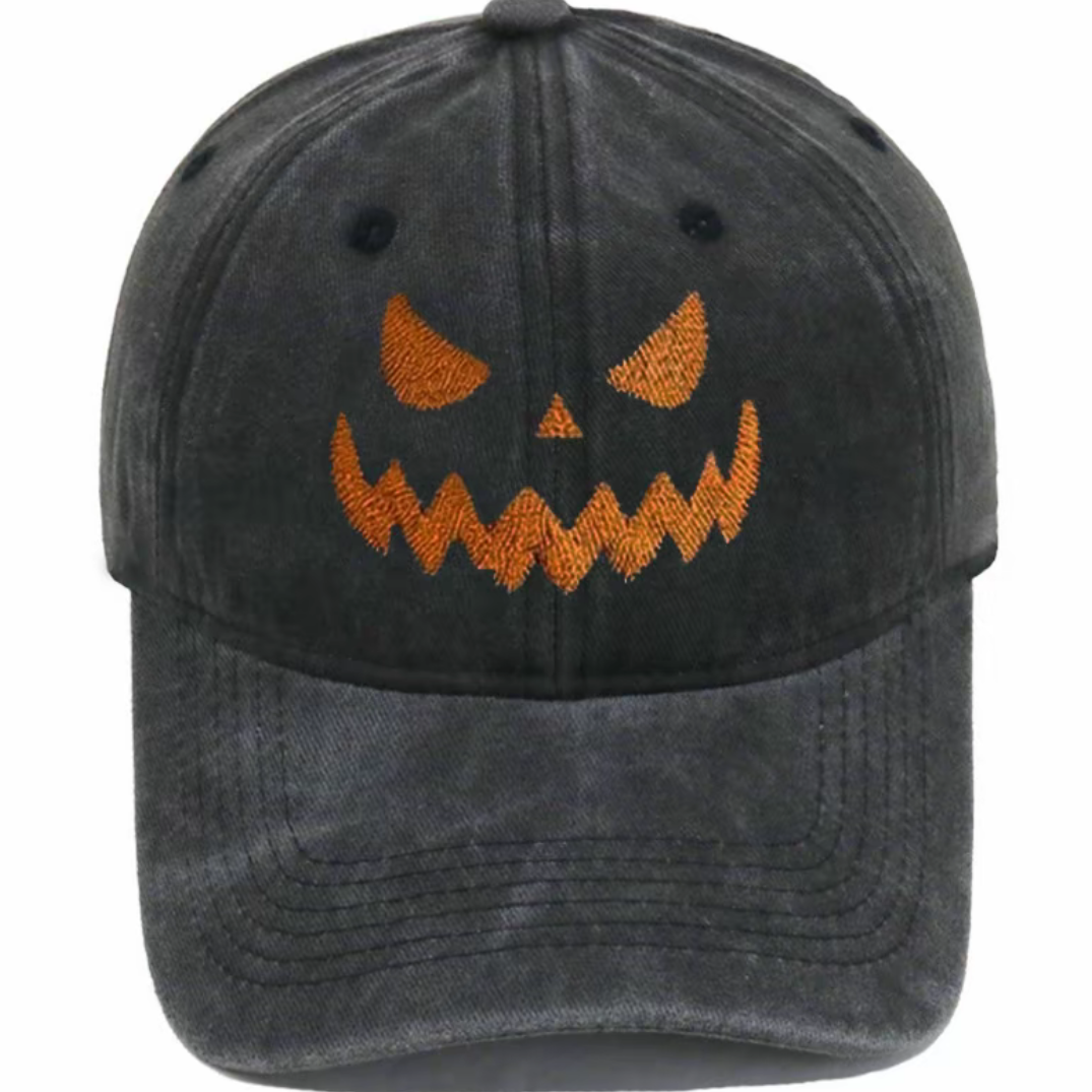 Vintage Pumpkin Embroidered Unisex All-Season Trucker Hat Baseball Cap