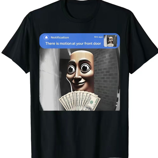 There is motion at your front door Tung Tung Tung Sahur Meme T-Shirt/Sweatshirt/Hoodie