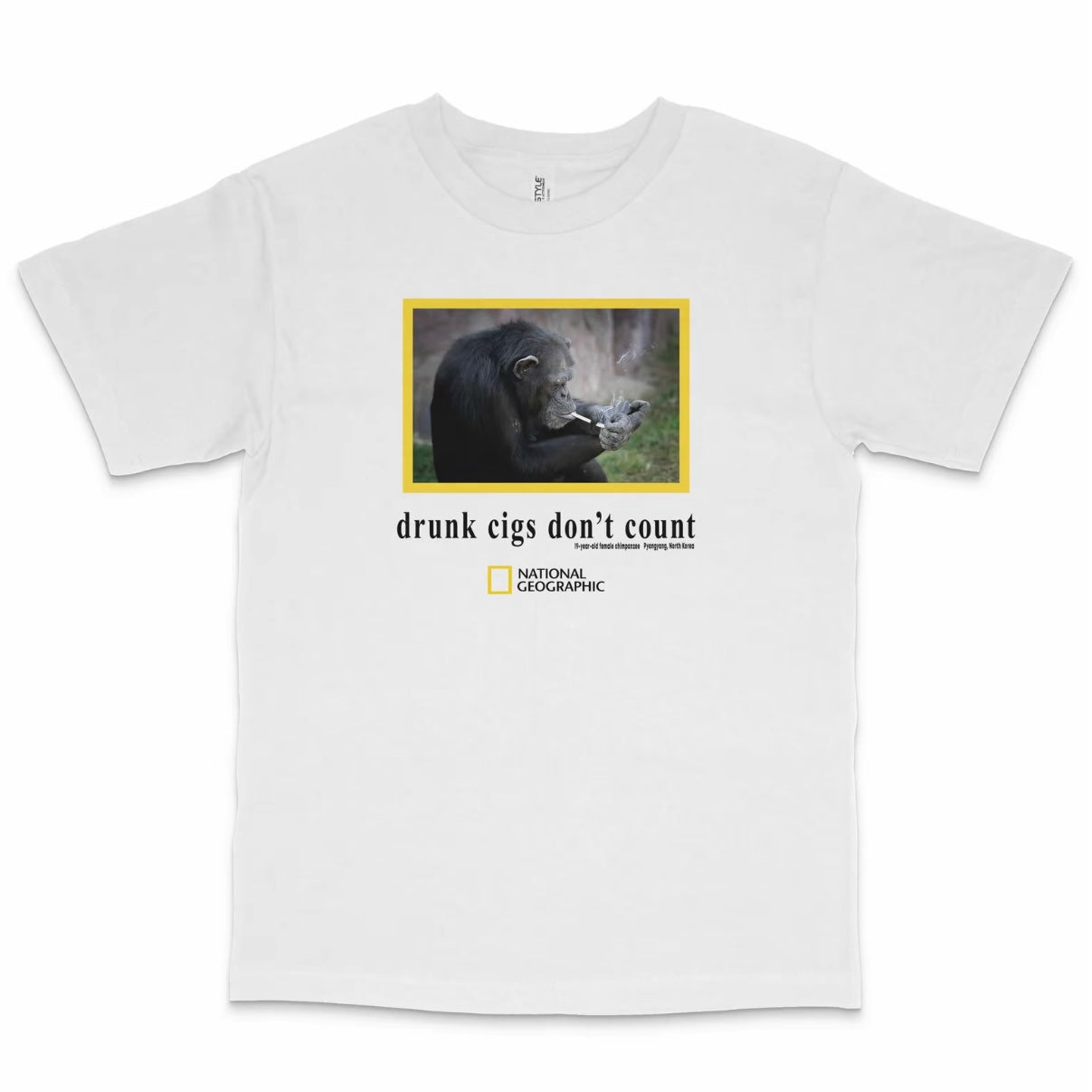 Drunk Cigs Don't Count Chimpanzee Smoking T-Shirt/Sweatshirt/Hoodie