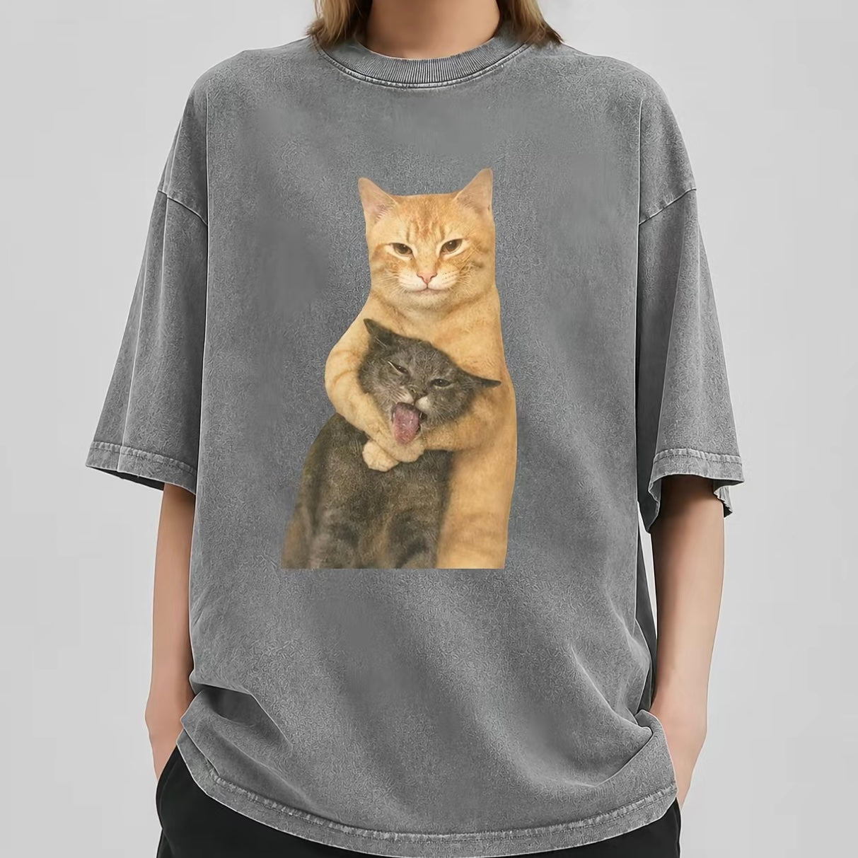 Cat Quarrel Moment Print T-Shirt/Sweatshirt/Hoodie