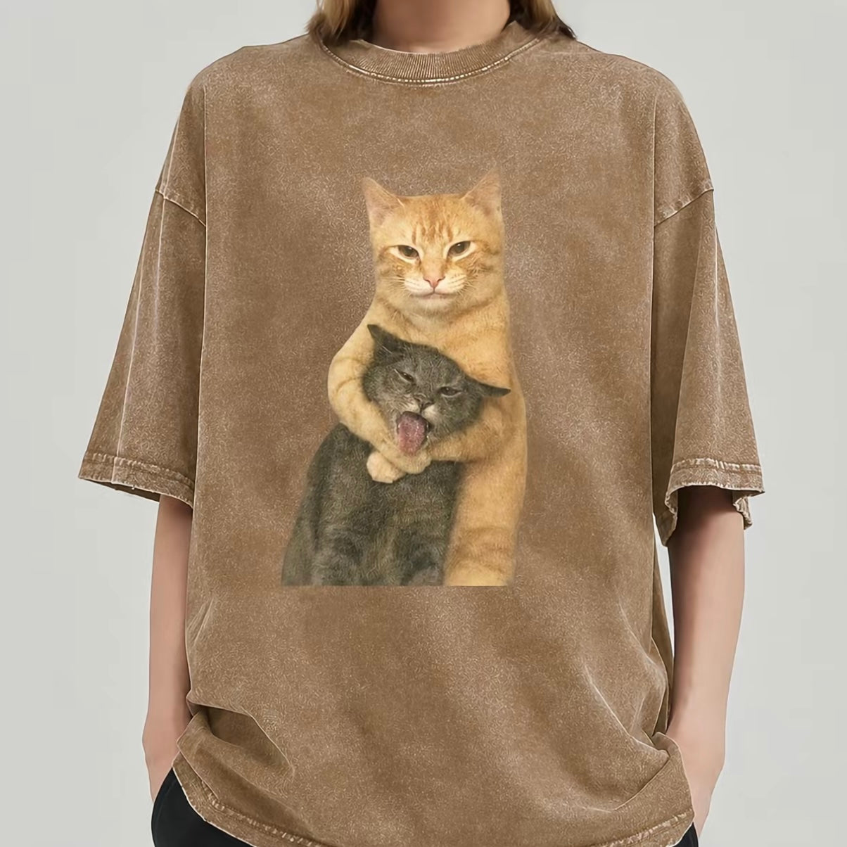 Cat Quarrel Moment Print T-Shirt/Sweatshirt/Hoodie