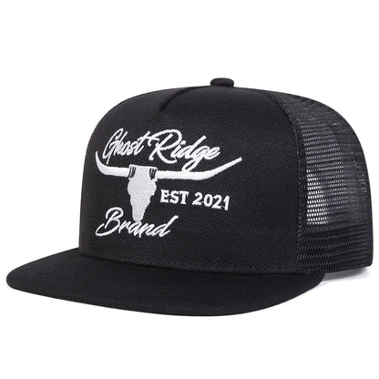Cow Head Letter Graphic Unisex All-Season Trucker Hat Baseball Cap