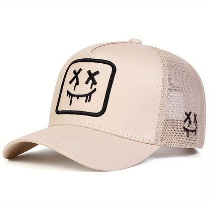 Cartoon Ghost Face Embroidered Unisex All-Season Hat Baseball Cap