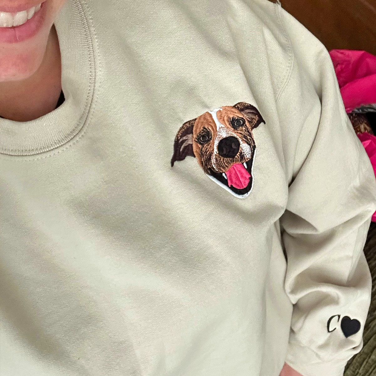 Custom Dog Embroidered Sweatshirt/Hoodie - Gift for Dog Pet Lover