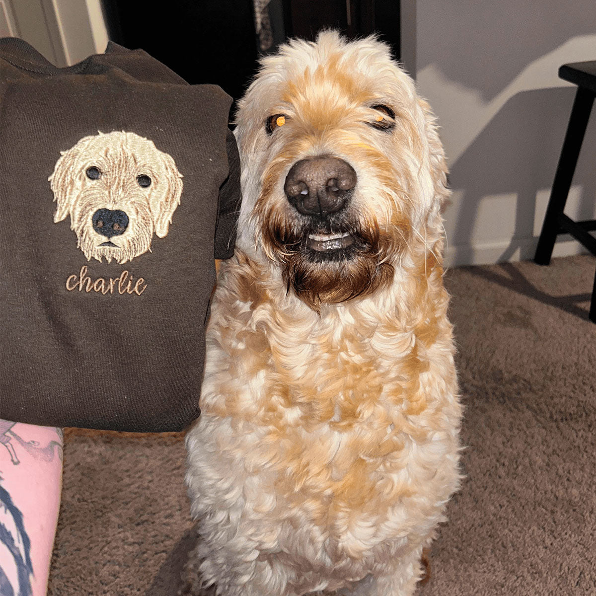 Custom Dog Embroidered Sweatshirt/Hoodie - Gift for Dog Pet Lover