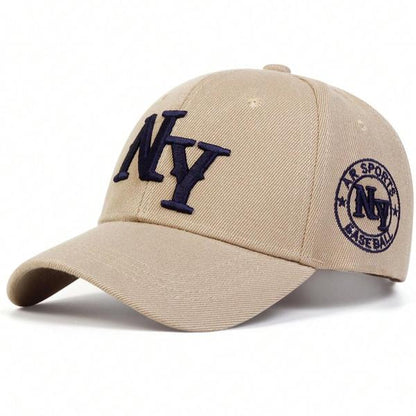NY Letter Embroidered Unisex All-Season Hat Baseball Cap