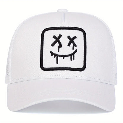 Cartoon Ghost Face Embroidered Unisex All-Season Hat Baseball Cap