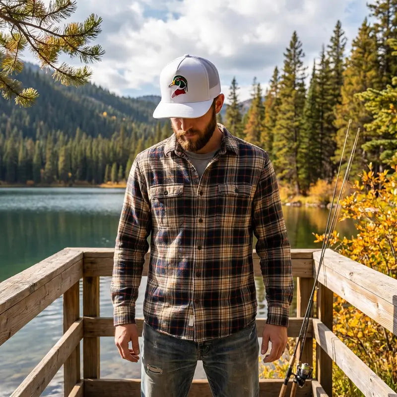Wood Duck Embroidered Unisex All-Season Trucker Hat Baseball Cap